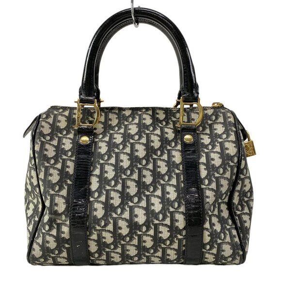 DIOR/ChristianDior Trotteur Black Cream PVC Patent Leather Handbag - Picture 13 of 15